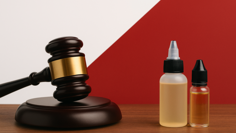 Consumption tax on electronic cigarette replacement fluids and concentrated flavours