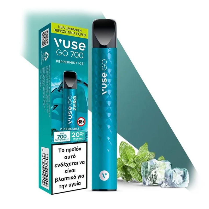 Vuse GO 700 Peppermint Ice 20mg 2ml Συσκευές Μιας Χρήσης - Vuse GO 700 Peppermint Ice 20mg 2ml