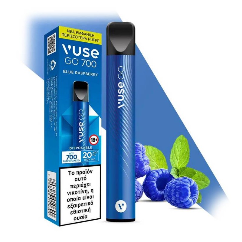 Ηλεκτρονικό Τσιγάρο Μιας Χρήσης - Vuse GO 700 Blue Raspberry 20mg 2ml