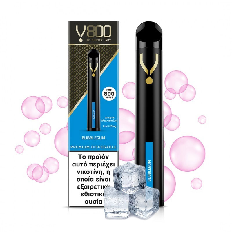 Disposable Vapes - Dinner Lady V800 Disposable Bubble Gum 20mg 2ml