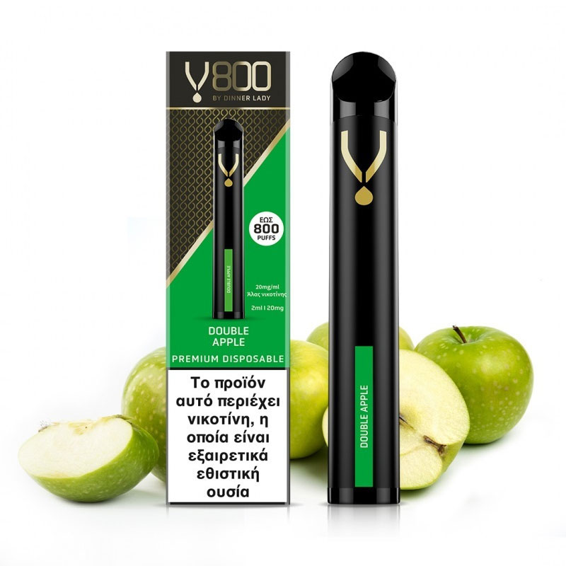 Dinner Lady V800 Disposable Double Apple 20mg 2ml Συσκευές Μιας Χρήσης - Dinner Lady V800 Disposable Double Apple 20mg 2ml