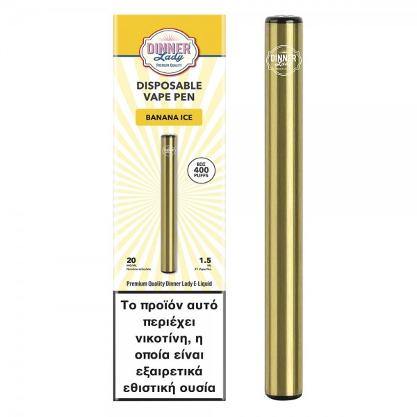 Starter kits - Dinner Lady Banana Ice Disposable Vape Pen 20mg 1.5ml