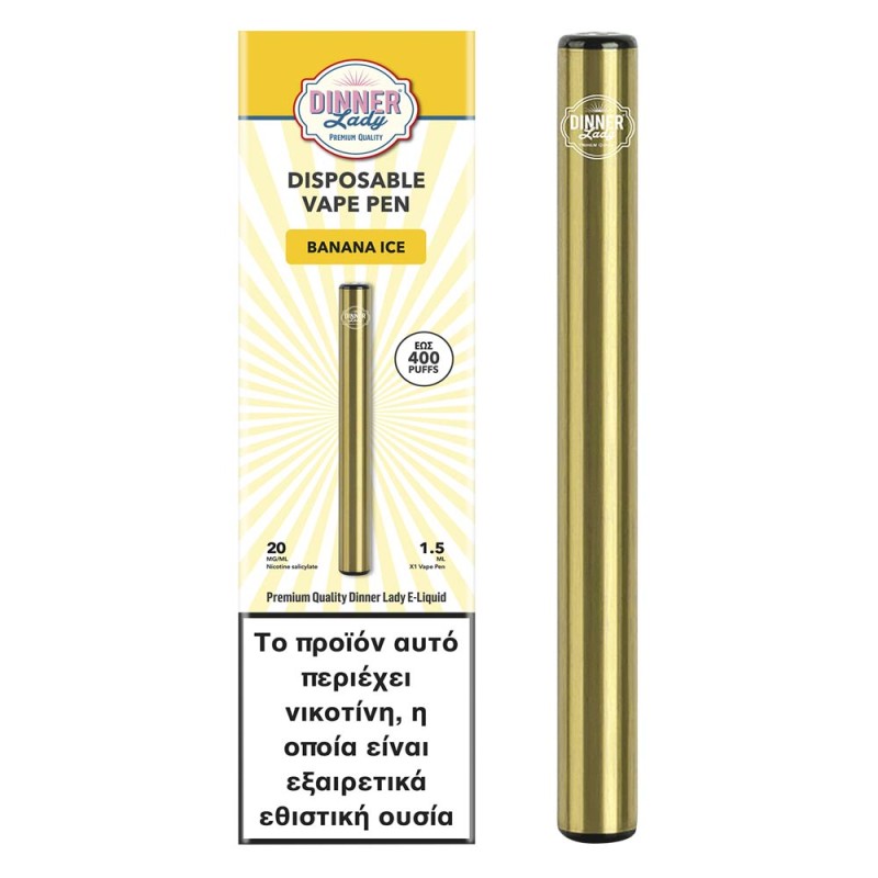 Dinner Lady Banana Ice Disposable Vape Pen 20mg 1.5ml Συσκευές Μιας Χρήσης - Dinner Lady Banana Ice Disposable Vape Pen 20mg 1.5ml