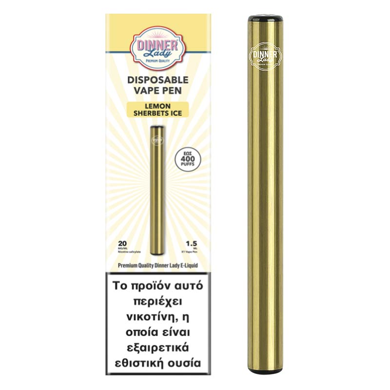 Dinner Lady Lemon Sherbets Ice Disposable Vape Pen 20mg 1.5ml Συσκευές Μιας Χρήσης - Dinner Lady Lemon Sherbets Ice Disposable Vape Pen 20mg 1.5ml