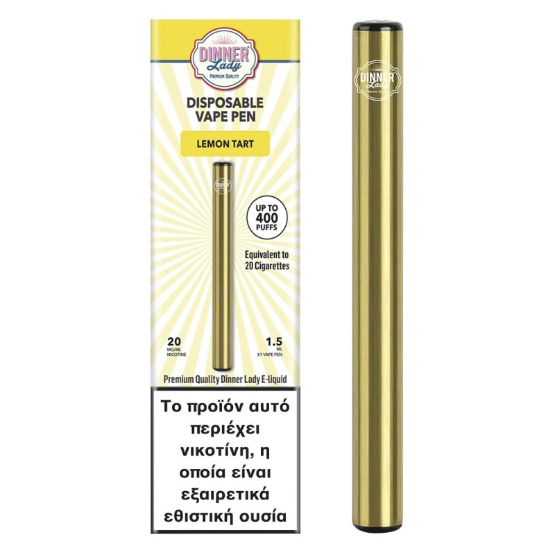 Dinner Lady Lemon Tart Disposable Vape Pen 20mg 1.5ml Συσκευές Μιας Χρήσης - Dinner Lady Lemon Tart Disposable Vape Pen 20mg 1.5ml