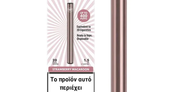 Dinner Lady Strawberry Macaroon Disposable Vape Pen 20mg 1.5ml