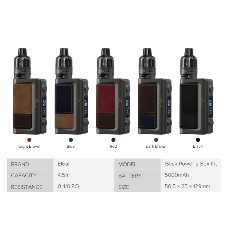 Eleaf iStick Power 2 + GTL Pod Tank 4.5ml Black Starter kits - Eleaf iStick Power 2 + GTL Pod Tank 4.5ml Black