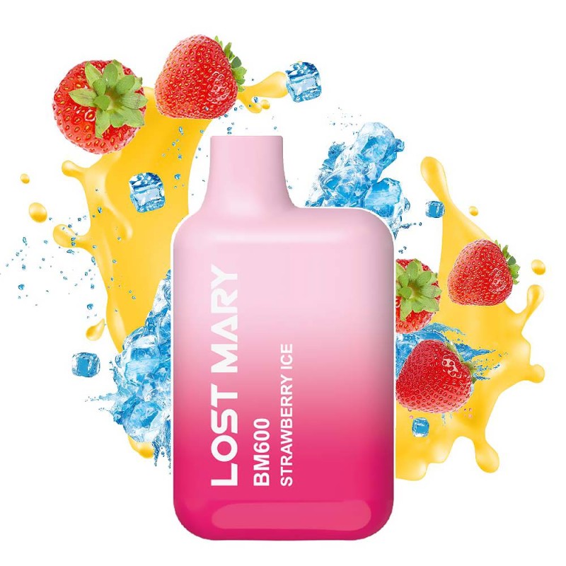 Lost Mary BM600 20mg 2ml Strawberry Ice Συσκευές Μιας Χρήσης - Lost Mary BM600 20mg 2ml Strawberry Ice