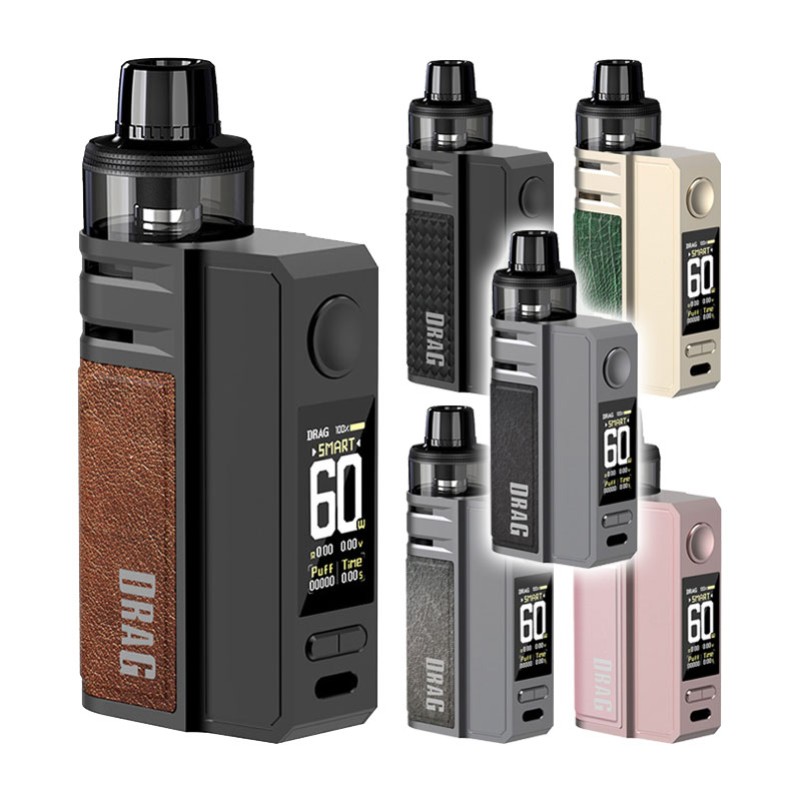 Voopoo Drag E60 4.5ml Pod Kit Black Pod Systems - Voopoo Drag E60 4.5ml Pod Kit Black