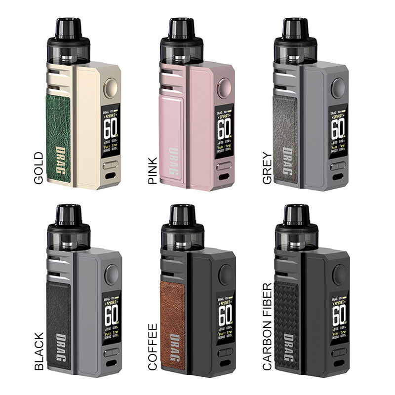 Voopoo Drag E60 4.5ml Pod Kit Black Pod Systems - Voopoo Drag E60 4.5ml Pod Kit Black