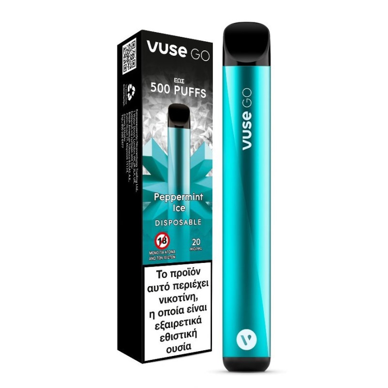 Ηλεκτρονικό Τσιγάρο Μιας Χρήσης - VUSE GO Peppermint Ice 20mg 2ml