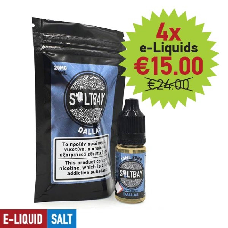 Saltbay - Dallas 10ml / 20mg Saltbay Nicotine Salts - Saltbay - Dallas 10ml / 20mg