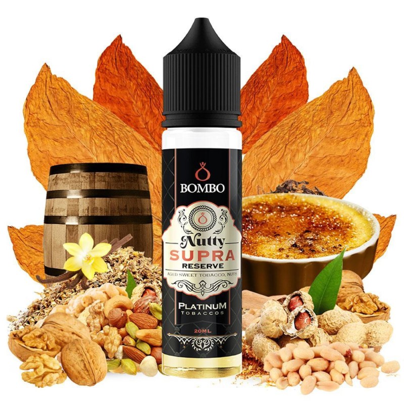 Bombo Platinum Tobaccos Nutty Supra Reserve 15ml/60ml Bombo ELiquids - Bombo Platinum Tobaccos Nutty Supra Reserve 15ml/60ml