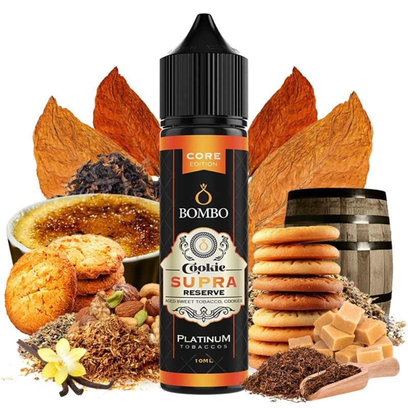 Bombo - Bombo Platinum Tobaccos Cookie Supra Reserve Core Edition 10ml/60ml Bombo ELiquids - Bombo Platinum Tobaccos Cookie Supra Reserve Core Edition 10ml/60ml