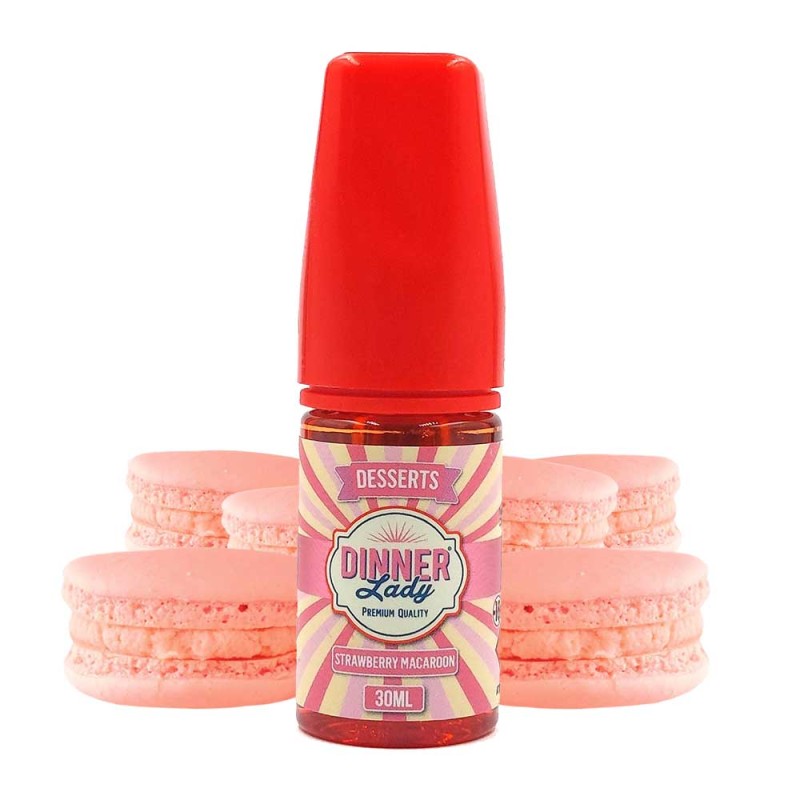 Dinner Lady Desserts - Strawberry Macaroon Flavor 30ml Γεύσεις Dinner Lady - Dinner Lady Desserts - Strawberry Macaroon Flavor 30ml