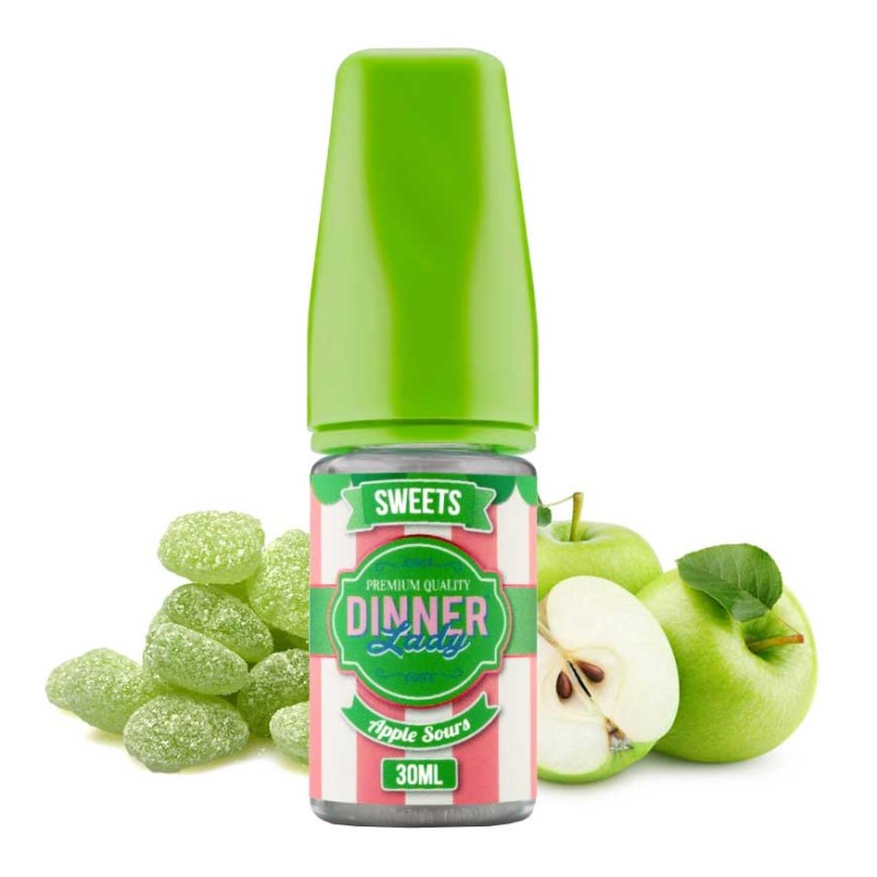 Dinner Lady Sweets - Apple Sours Flavor 30ml Γεύσεις Dinner Lady - Dinner Lady Sweets - Apple Sours Flavor 30ml