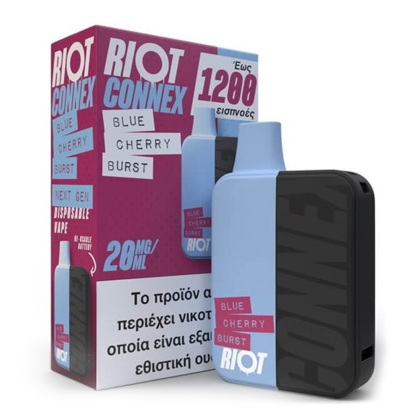 Riot Connex Kit Blue Cherry Burst 2x2ml 20mg Συσκευές Μιας Χρήσης - Riot Connex Kit Blue Cherry Burst 2x2ml 20mg