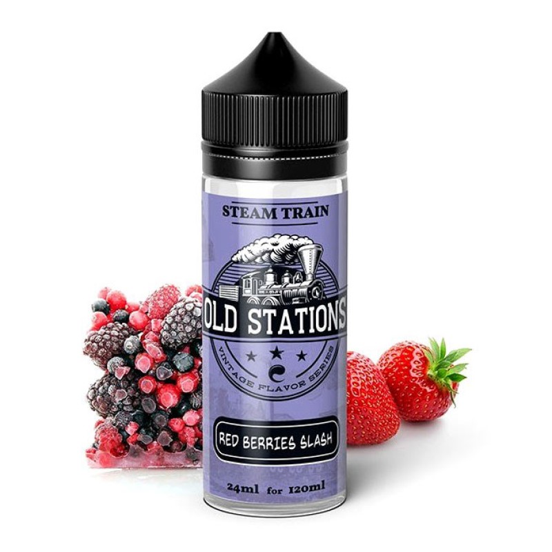 Steam Train Shake & Vape - Steam Train Old Stations Red Berries Slash 24ml/120ml