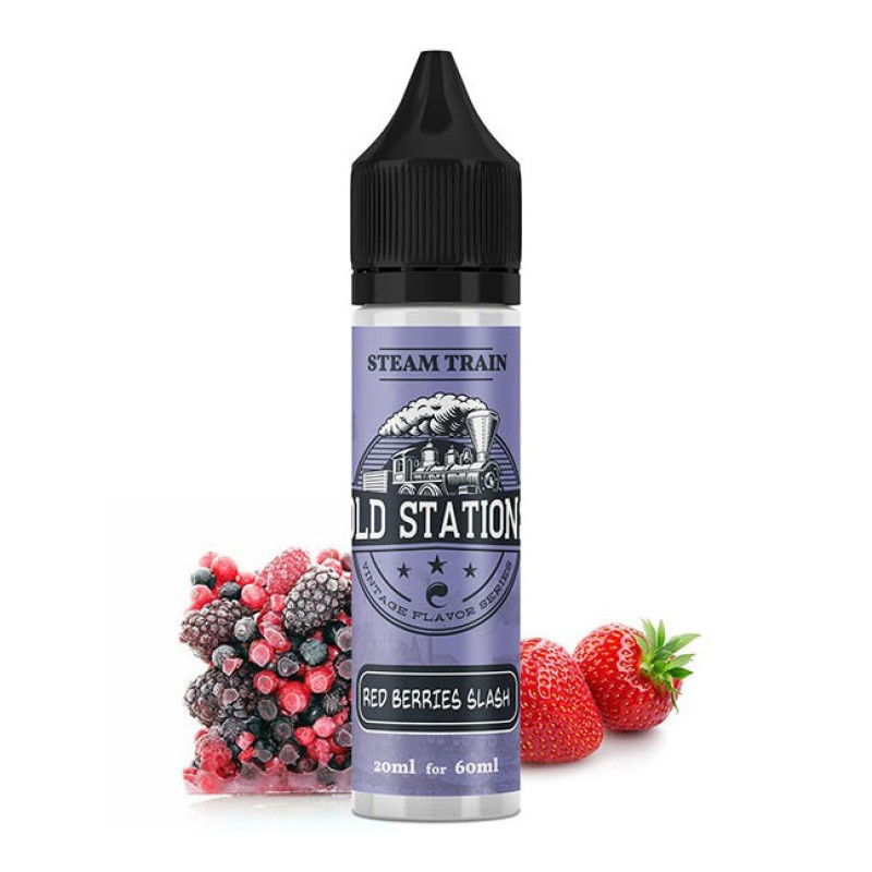 Steam Train Old Stations Red Berries Slash 20ml/60ml Steam Train Shake & Vape - Steam Train Old Stations Red Berries Slash 20ml/60ml