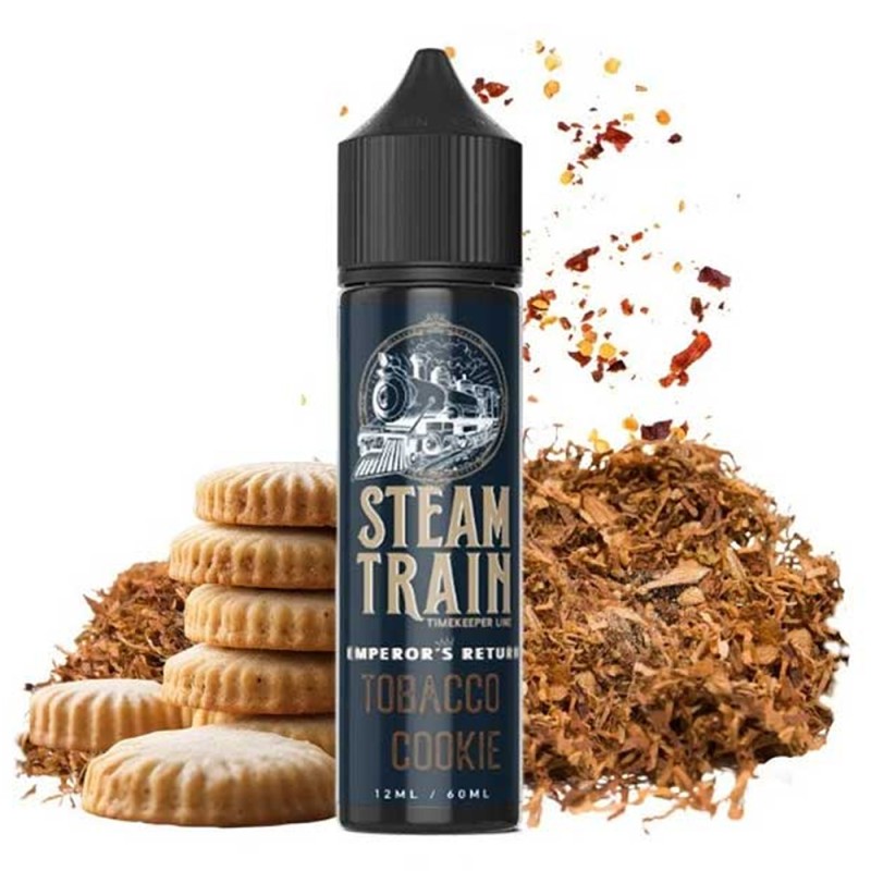 Steam Train Timekeeper Line Emperors Return Tobacco Cookie 12ml/60ml Steam Train Shake & Vape - Steam Train Timekeeper Line Emperors Return Tobacco Cookie 12ml/60ml