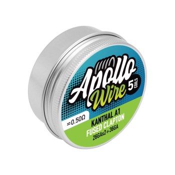Apollo Kanthal A1 Fused Clapton 2x26+36ga / 0.5ohm / 5 coils