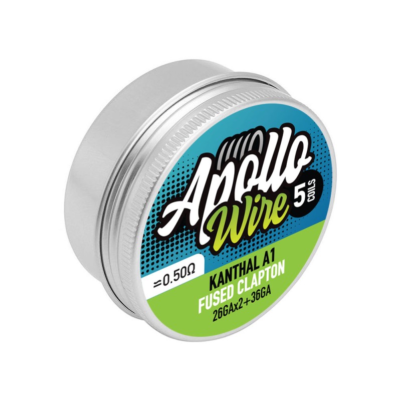 Apollo Kanthal A1 Fused Clapton 2x26+36ga / 0.5ohm / 5 coils Σύρματα και Βαμβάκια - Apollo Kanthal A1 Fused Clapton 2x26+36ga / 0.5ohm / 5 coils