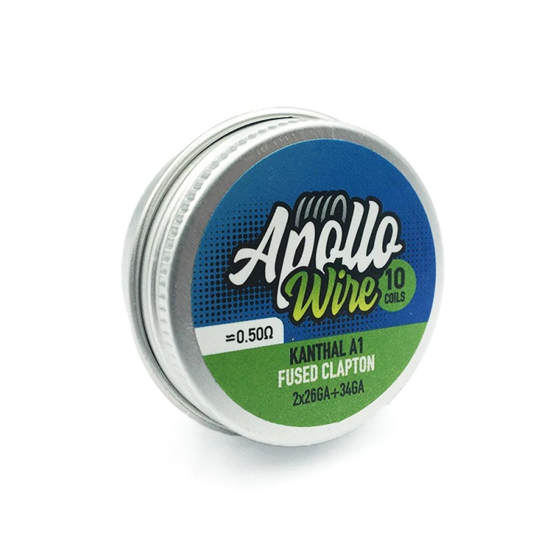Σύρματα και Βαμβάκια - Apollo Kanthal A1 Fused Clapton  2x26ga+34ga / 0.5ohm / 10 Coils