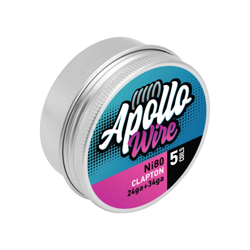 Σύρματα και Βαμβάκια - Apollo Ni80 Clapton 24ga+34ga / 0.48ohm / 5 Coils