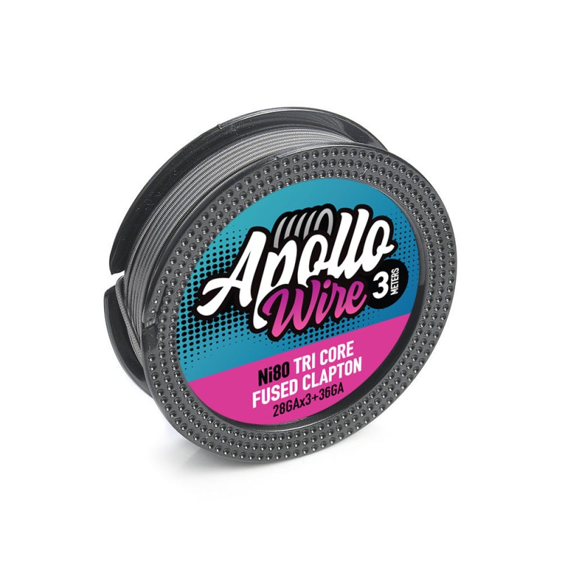 Wires & Cotton - Apollo Ni80 3 Core Fused Clapton 3X28+36ga / 3m