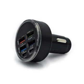 Φορτιστής Αυτοκινήτου 6 Θυρών USB & Type-C