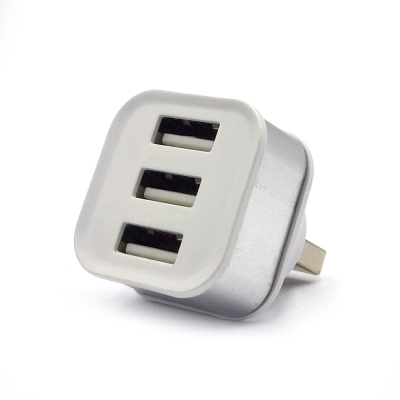 Mini Φορτηστής USB 2.0 - 3 Θυρών με σύνδεση USB-A Φορτιστές - Mini Φορτηστής USB 2.0 - 3 Θυρών με σύνδεση USB-A