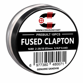 Coilology Fused Clapton Sandvik Ni80 2-28/38 5/4LP 0.44 Ohm 10Pcs Coilology Fused Clapton Sandvik Ni80 2-28/38 5/4LP 0.44 Ohm 10Pcs