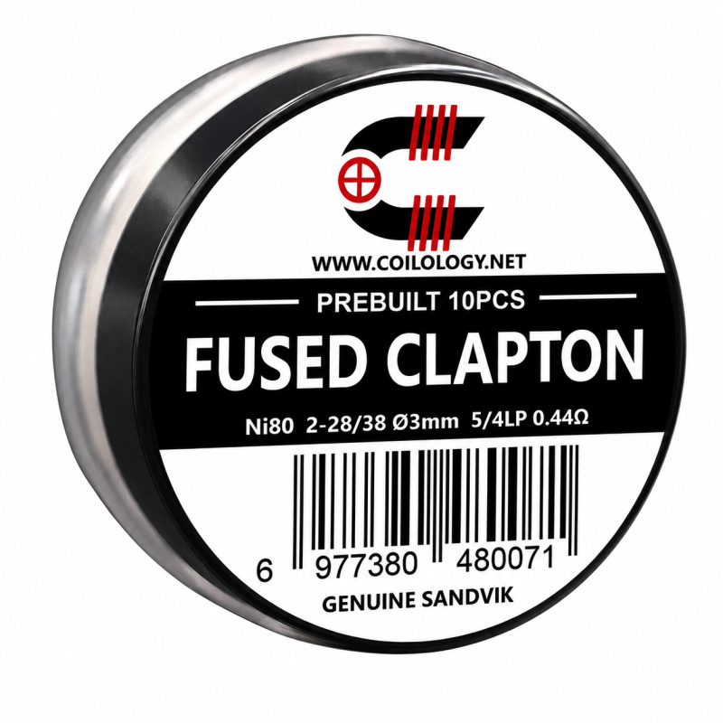 Σύρματα & Βαμβάκια Αντιστάσεων - Coilology Fused Clapton Sandvik Ni80 2-28/38 5/4LP 0.44 Ohm 10Pcs