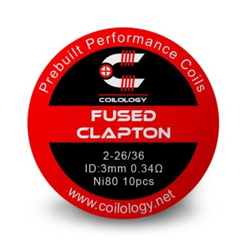 Coilology Fused Clapton Prebuilt Coil NI80 0.34ohm 10pcs