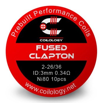 Coilology Fused Clapton Prebuilt Coil NI80 0.34ohm 10pcs Coilology Fused Clapton Prebuilt Coil NI80 0.34ohm 10pcs