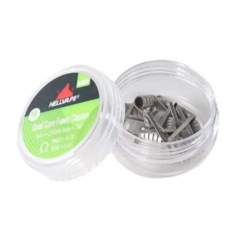 Hellvape NI80 Quad Core Fused Clapton Coils Σύρματα και Βαμβάκια - Hellvape NI80 Quad Core Fused Clapton Coils