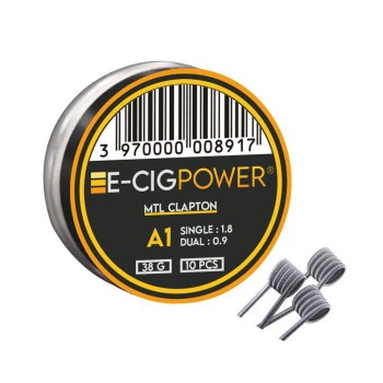 E-Cig Power A1 MTL Clapton 10 Coils E-Cig Power A1 MTL Clapton 10 Coils
