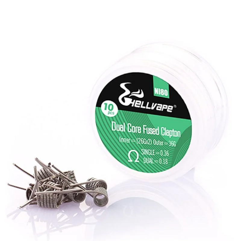 HellVape - Hellvape Dual Core Fused Clapton 0.36 ohm 10 pcs Σύρματα & Βαμβάκια Αντιστάσεων - Hellvape Dual Core Fused Clapton 0.36 ohm 10 pcs