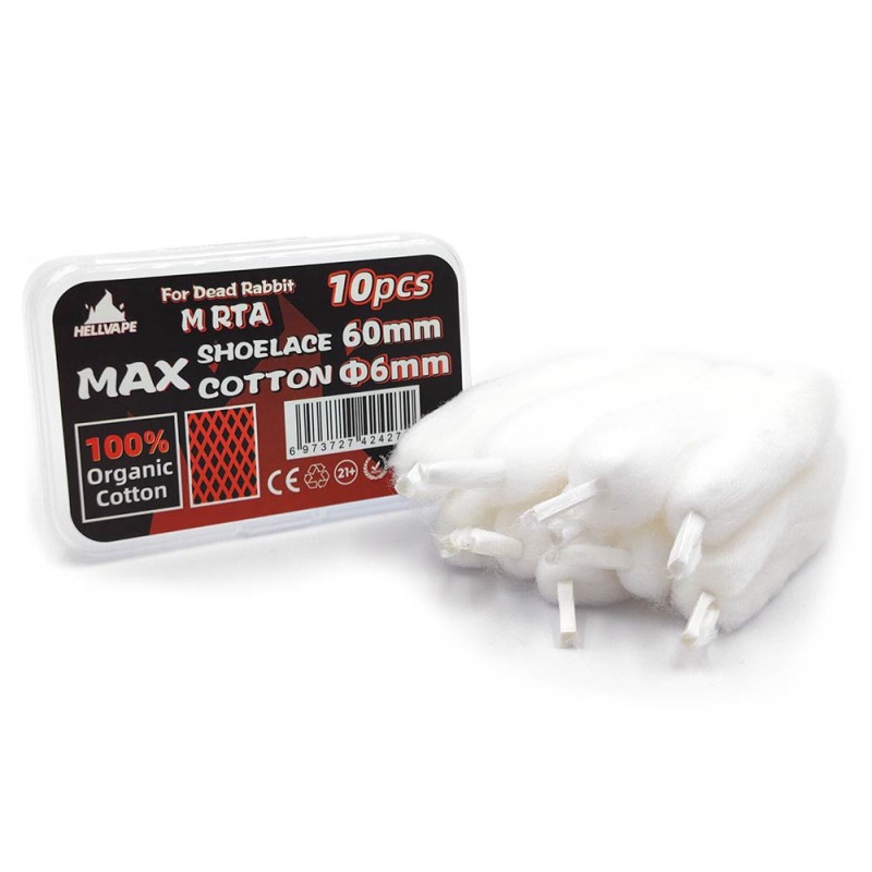 Hellvape Dead Rabbit M RTA Max Shoelace Cotton X10 Σύρματα και Βαμβάκια - Hellvape Dead Rabbit M RTA Max Shoelace Cotton X10