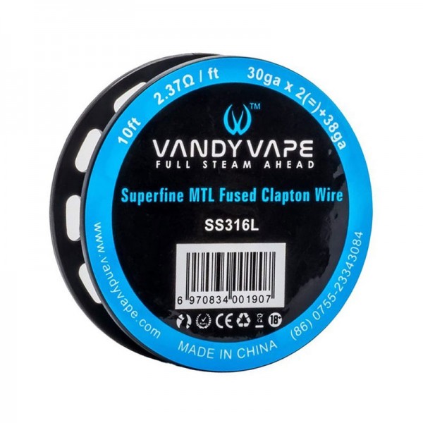 Wires & Cotton - Vandy Vape Superfine MTL Fused Clapton Wire SS316