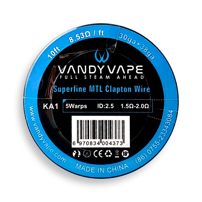 Σύρματα και Βαμβάκια - Vandy Vape Superfine ΚΑ1 MTL Clapton Wire 30ga + 38ga 3m