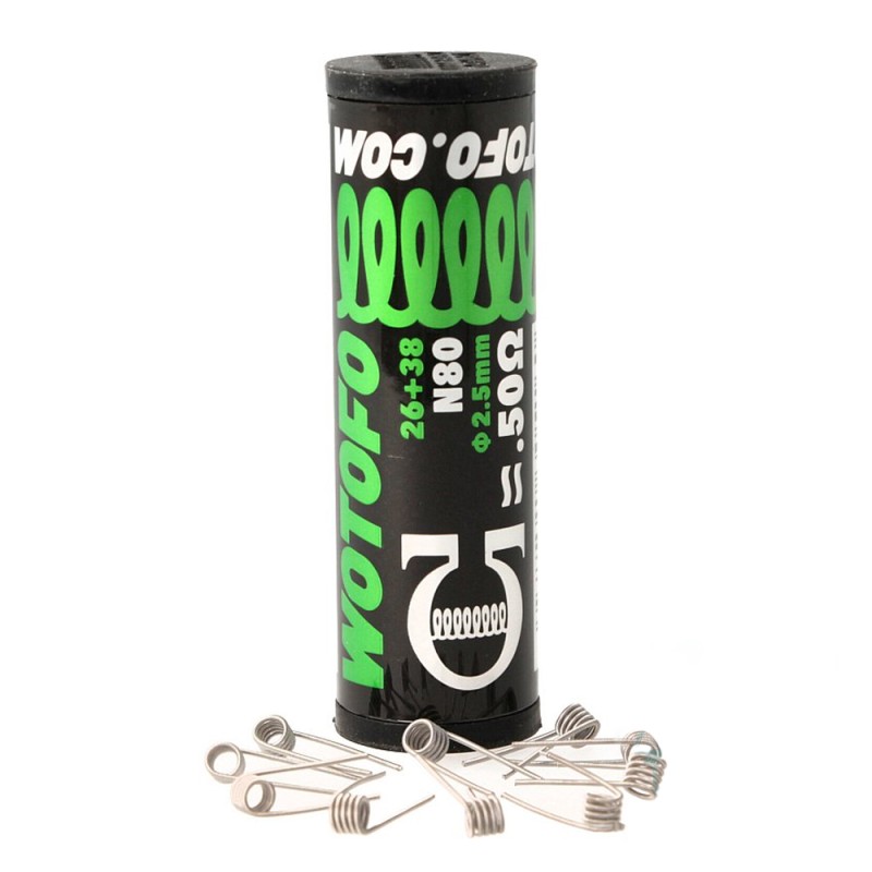 Wotofo Fused Clapton Coils 26+38/0.50 ohm Σύρματα και Βαμβάκια - Wotofo Fused Clapton Coils 26+38/0.50 ohm