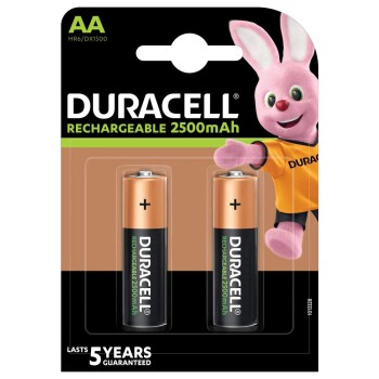 2x AA Duracell Rechargeable 2500mAh 2x AA Duracell Rechargeable 2500mAh