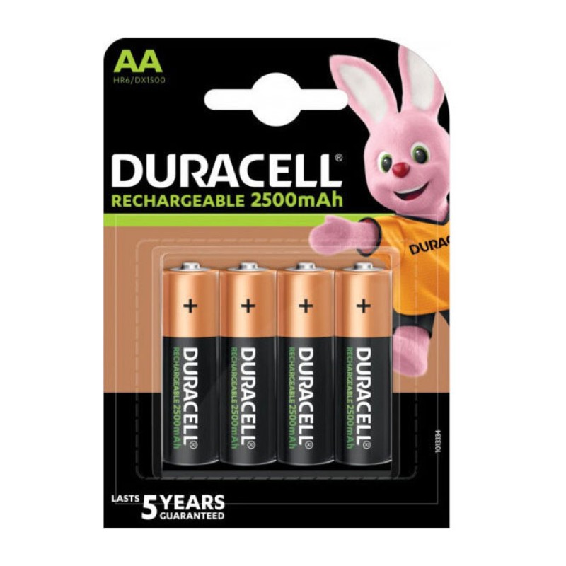 4x AA Duracell Rechargeable 2500mAh Χύμα Προϊόντα - 4x AA Duracell Rechargeable 2500mAh